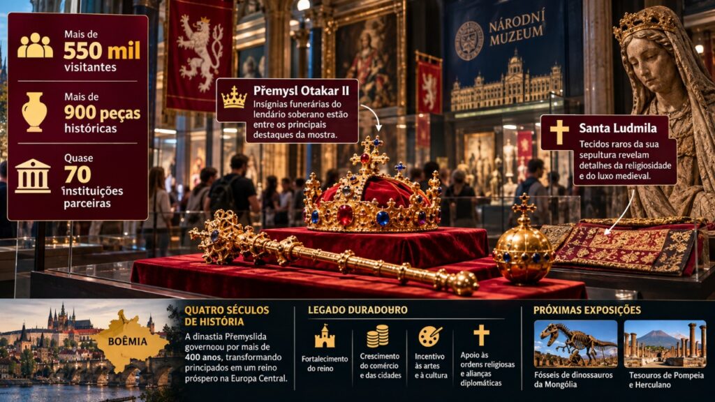 Mais de 550 mil pessoas visitaram exposição medieval em Praga que reuniu 900 relíquias raras de uma dinastia que governou a Boêmia por mais de 400 anos