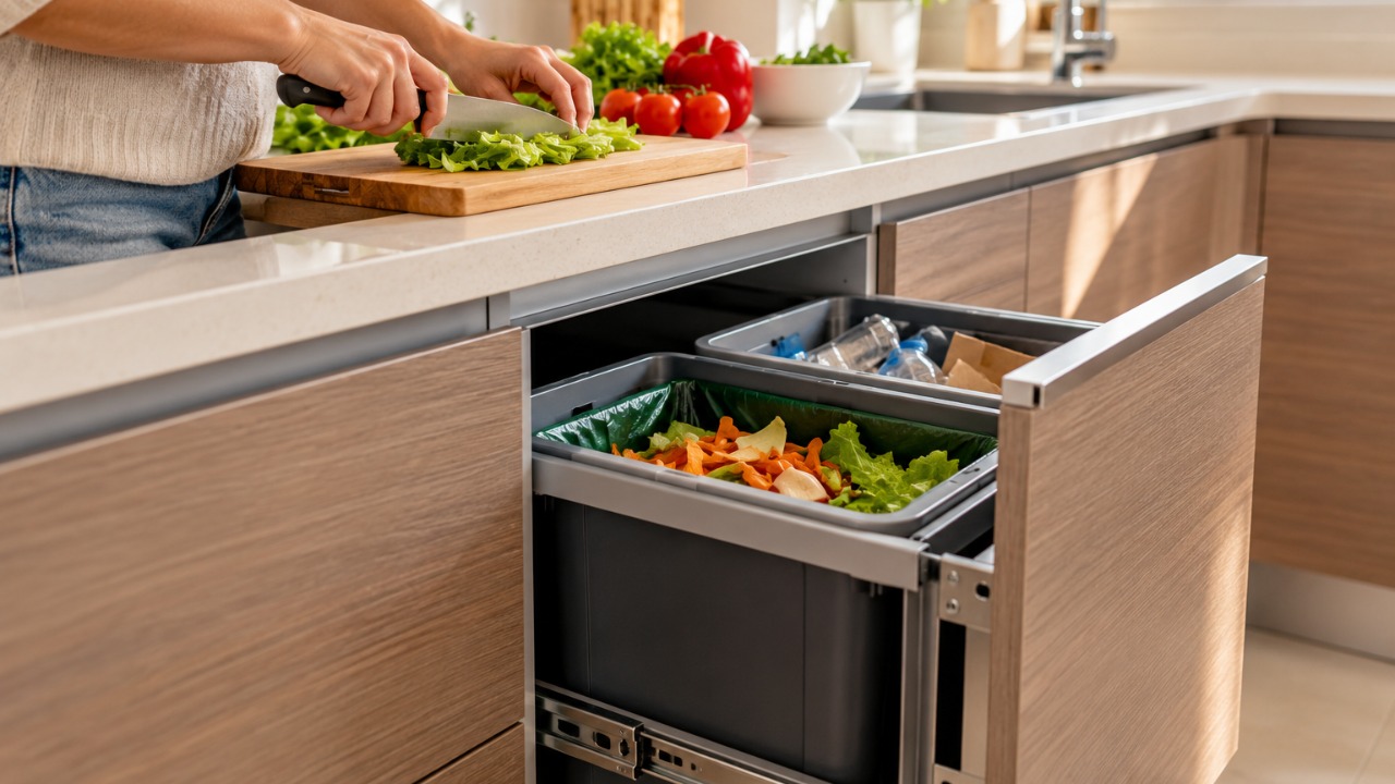Especialistas em organização mostram por que colocar a lixeira embaixo da pia pode atrapalhar o preparo das refeições e qual alternativa deixa a cozinha mais prática no dia a dia