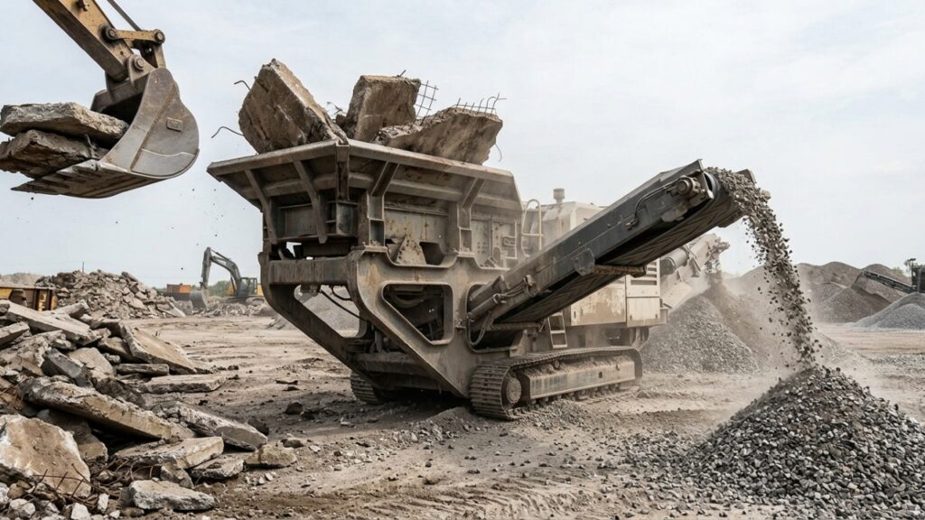 Engenheiros reutilizaram o concreto de uma rodovia demolida para reconstruir 6,6 km de pista e, duas décadas depois, o experimento ainda apresentava bom desempenho estrutural