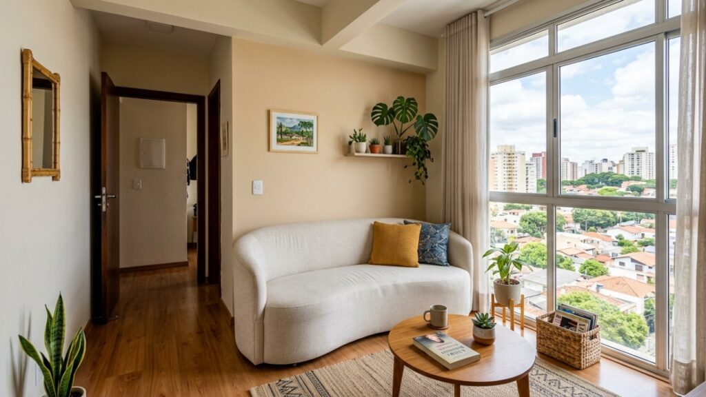 Adeus, sofá de canto em L: novo formato curvo virou tendência por deixar a sala mais moderna, leve e visualmente maior
