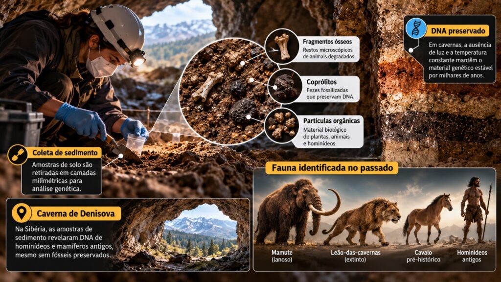 A descoberta de DNA antigo em sedimentos pode revelar quais animais viveram em regiões onde seus ossos nunca foram encontrados