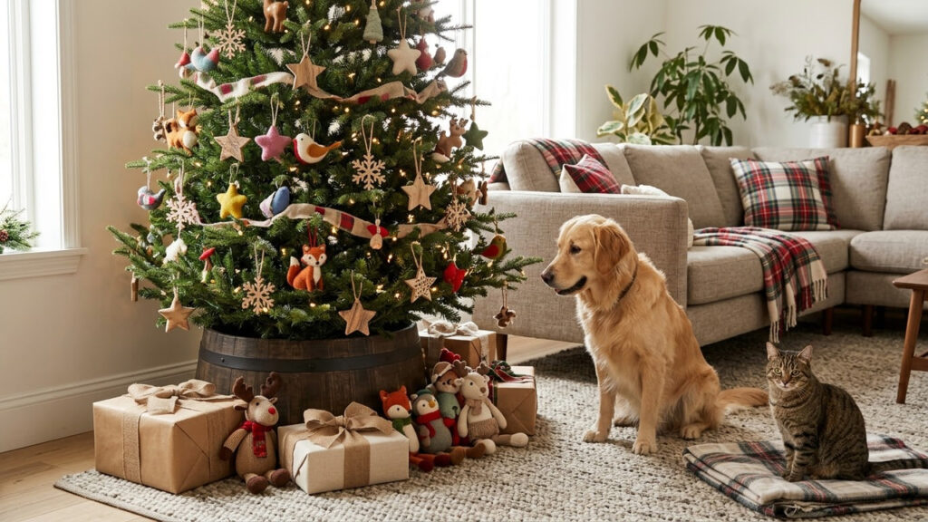 Decoração de Natal segura para pets: ideias criativas para montar a árvore sem riscos de acidentes para cães e gatos