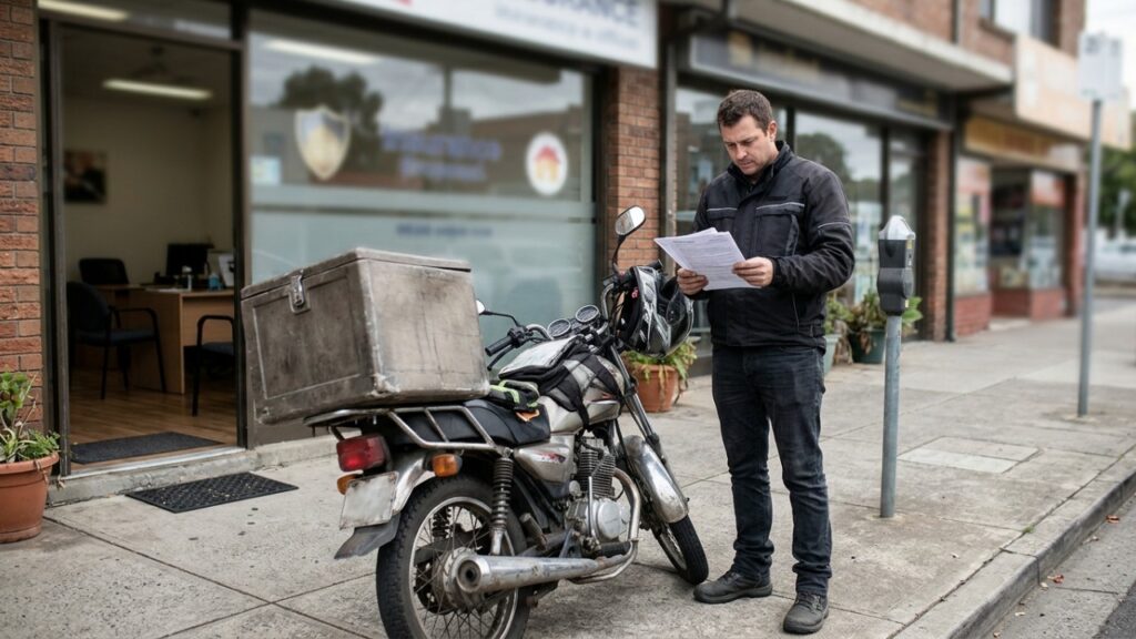 Jovem financia a primeira moto 0 km para trabalhar com entregas e descobre que o seguro anual custa quase o mesmo que cinco parcelas do financiamento