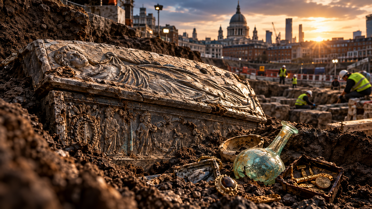 Arqueólogos encontram uma antiga necrópole romana de 1.800 anos preservada sob Londres e revelam um capítulo surpreendente da história da cidade