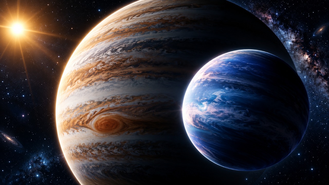 Astrônomos encontram indícios de uma lua gigante fora do Sistema Solar, com tamanho semelhante ao de Netuno, e observações do Hubble levantam questões sobre sua origem