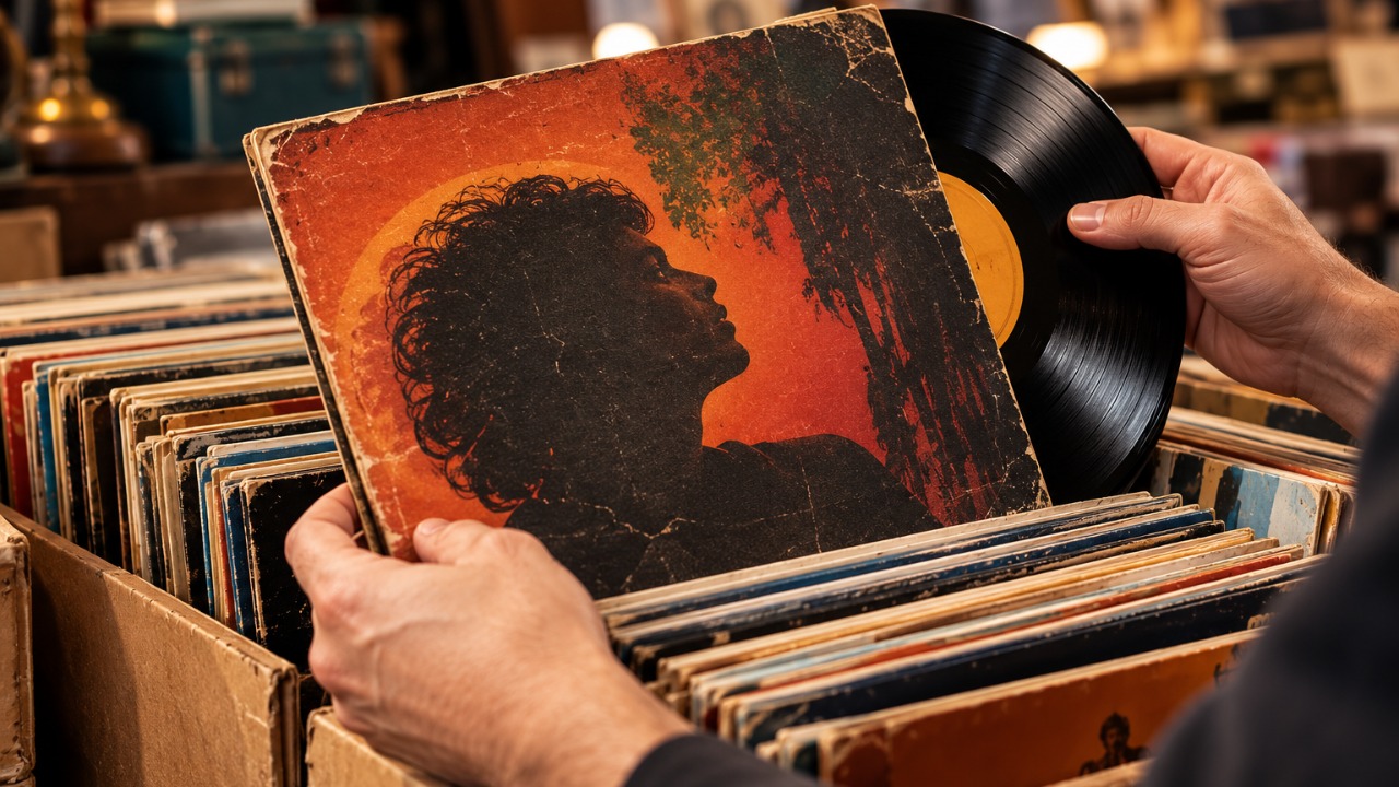 Comprador adquire uma caixa com 70 discos de vinil em um bazar por R$ 100 e encontra entre eles uma prensagem original de um álbum brasileiro dos anos 1970 que pode alcançar um alto valor entre colecionadores