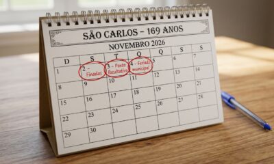 Feriado confirmado para quarta-feira, 4 de novembro, surpreende moradores e ponto facultativo na véspera pode garantir dois dias de descanso