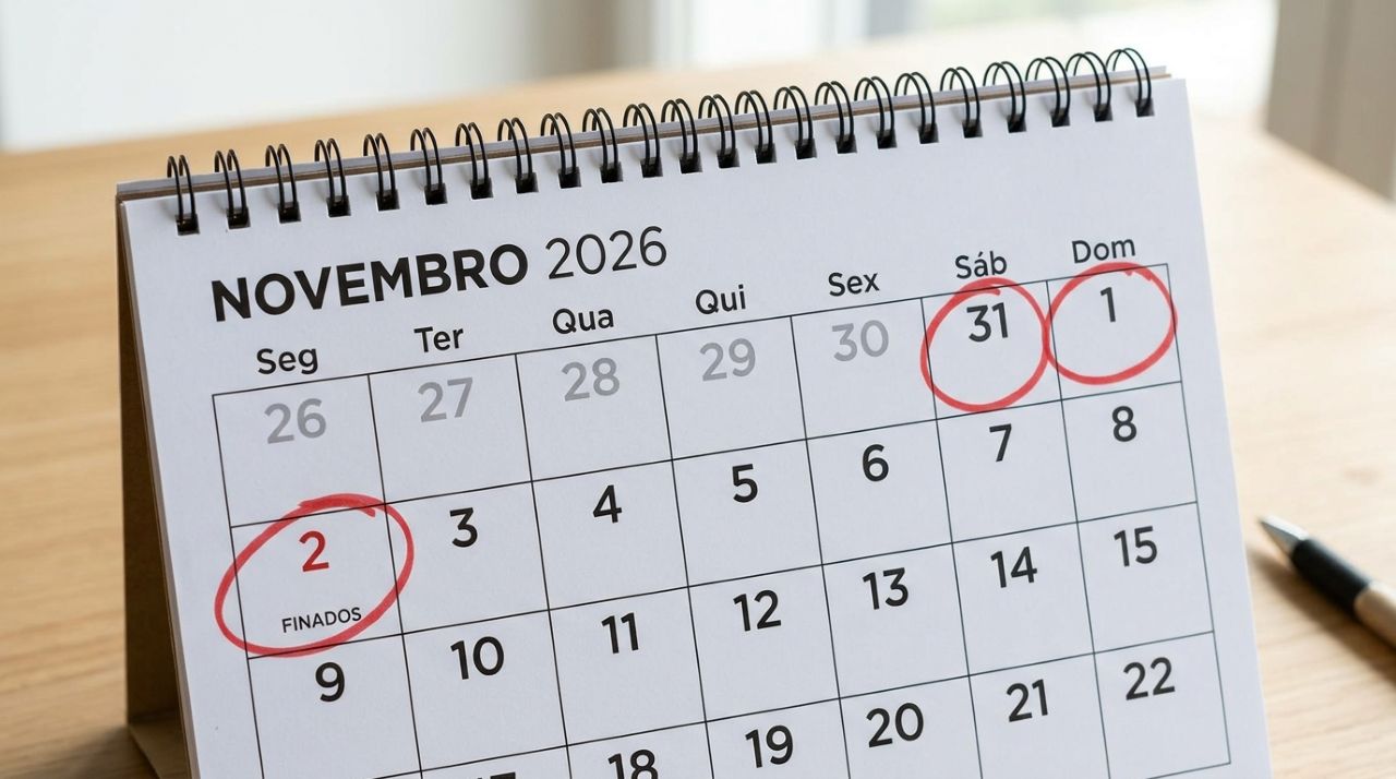 Novembro de 2026 começa com feriadão nacional: segunda-feira de Finados garante três dias de descanso para muitos brasileiros