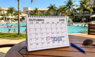 Feriado confirmado para quarta-feira, 21 de outubro, pode alterar o funcionamento de bancos, escolas e repartições públicas