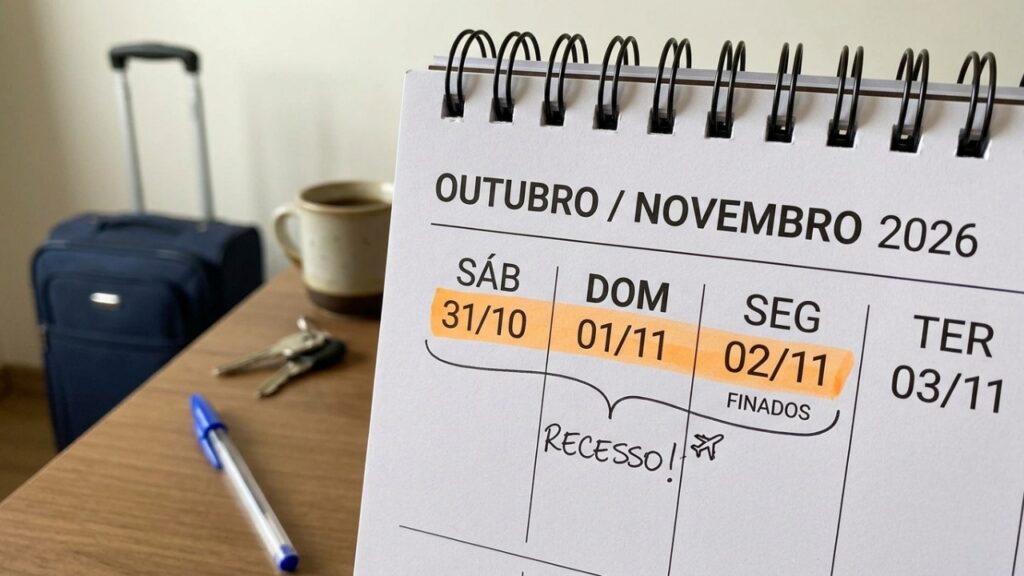 Feriadão prolongado está chegando: três dias seguidos de descanso podem mudar a rotina de quem já planeja viajar, descansar ou aproveitar mais tempo com a família