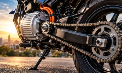 As vantagens de converter motocicletas em eletricidade, as correntes são mais duráveis