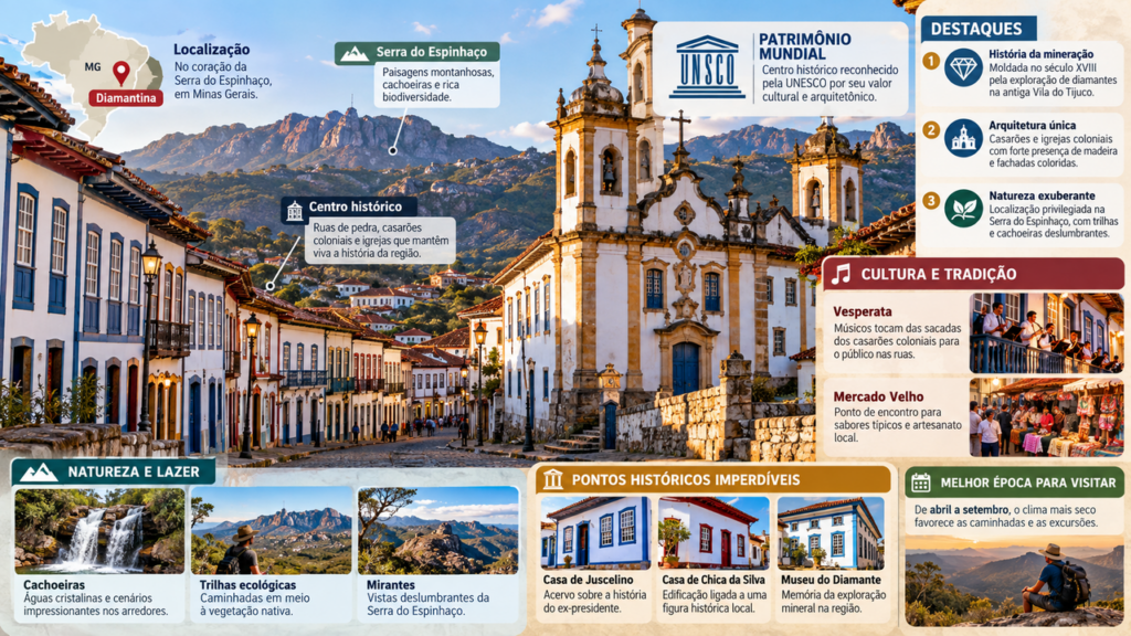 A cidade histórica escondida em uma região montanhosa reúne casas antigas, rios cristalinos e trilhas cercadas pela natureza e surpreende quem procura uma viagem tranquila