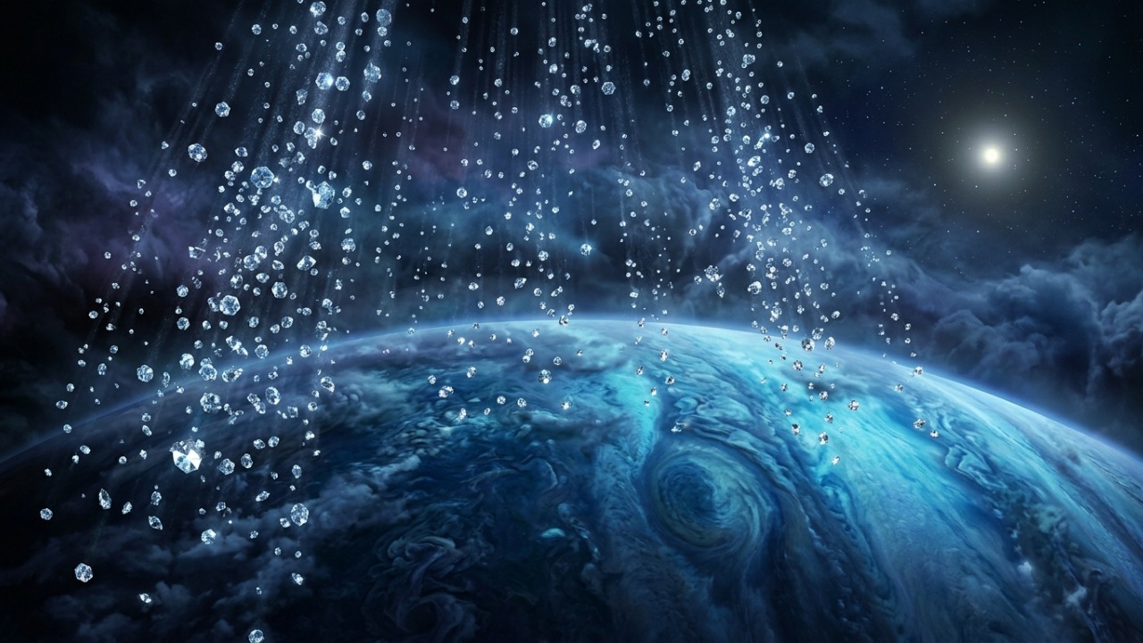 Cientistas acreditam que pode chover diamantes em dois planetas do Sistema Solar, mas o fenômeno acontece muito abaixo das nuvens visíveis