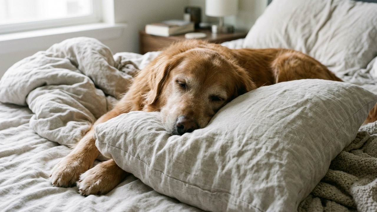 Especialistas em cães afirmam: “Quando o cachorro prefere o travesseiro, ele pode não estar buscando apenas conforto, mas a parte da cama com mais cheiro do tutor”