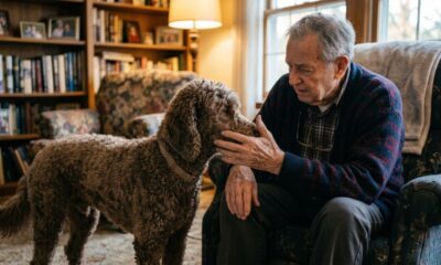 Cão de resgate fareja mudança no avô e alerta inesperado leva família a descobrir insuficiência renal a tempo