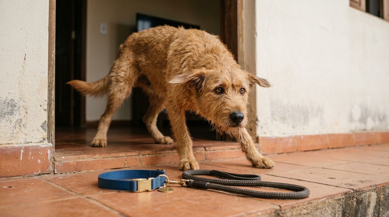 Cachorro não deixava ninguém colocar uma coleira nele até treinador dedicar um ano inteiro para ganhar sua confiança