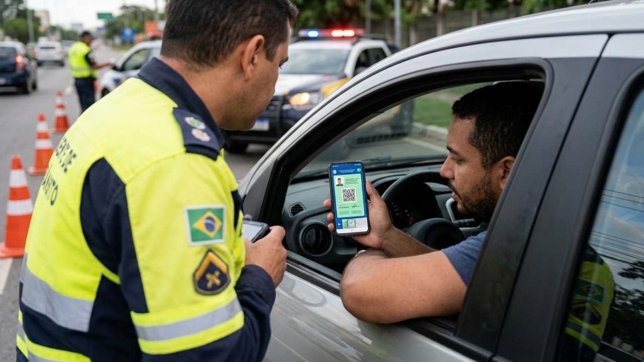 Motorista apresenta CNH digital durante blitz, agente recusa print da tela e ele descobre que a versão eletrônica só tem validade quando exibida pelo aplicativo oficial
