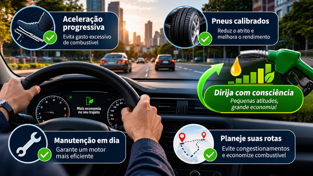 O hábito que muitos motoristas ignoram e que pode ajudar a reduzir o consumo de combustível do carro, evitar desperdícios no trânsito e fazer cada litro render mais durante os trajetos do dia a dia
