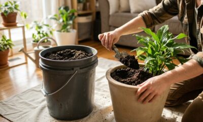 Como economizar R$ 150 por ano em adubo fazendo compostagem caseira em baldes de 20 litros sem gerar mau cheiro na lavanderia
