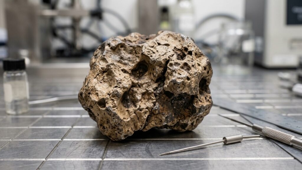 Uma pedra de 10,22 kg foi usada por décadas como peso de porta em um celeiro até descobrirem que era um raro meteorito de ferro