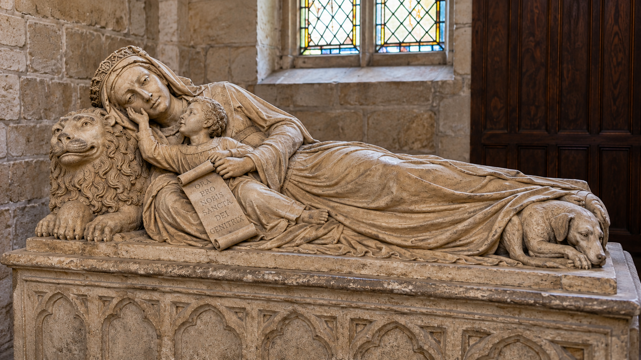 Túmulo medieval de quase mil anos guarda uma inscrição dedicada a uma mãe que perdeu o filho, e as palavras preservadas na pedra revelaram a dimensão do luto em uma comunidade da Idade Média