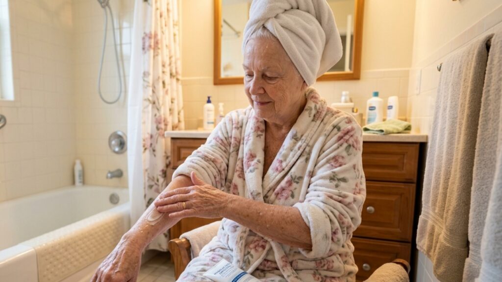 Dermatologistas explicam: “Depois dos 65, tomar banho todos os dias pode não ser o ideal para a pele, já que ela tende a ficar mais fina, seca e sensível com a idade”