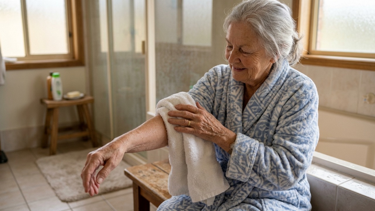 Dermatologistas explicam: “Depois dos 65, tomar banho todos os dias pode não ser o ideal para a pele, já que ela tende a ficar mais fina, seca e sensível com a idade”