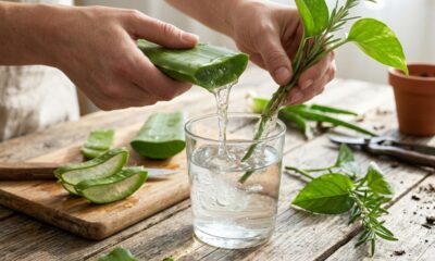 O extrato caseiro de babosa diluído em água que funciona como o hormônio enraizador natural mais potente para brotar galhos e estacas