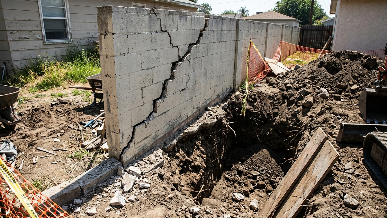 "Ele escavou o quintal e meu muro rachou": juiz manda embargar a obra na hora e vizinho terá que pagar R$ 30 mil