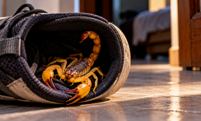 Por que escorpiões aparecem dentro de sapatos, ralos e caixas de papelão e quais condições nas casas brasileiras favorecem a entrada desses animais peçonhentos