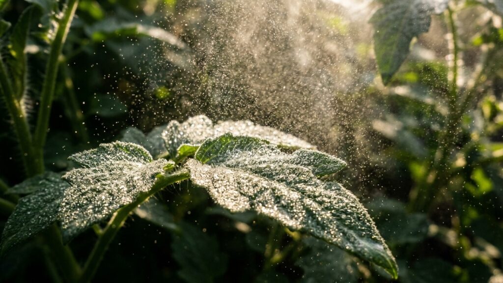 A bebida comum de geladeira que borrifada na dose certa na planta cria um escudo biológico de lactobacilos contra o mofo