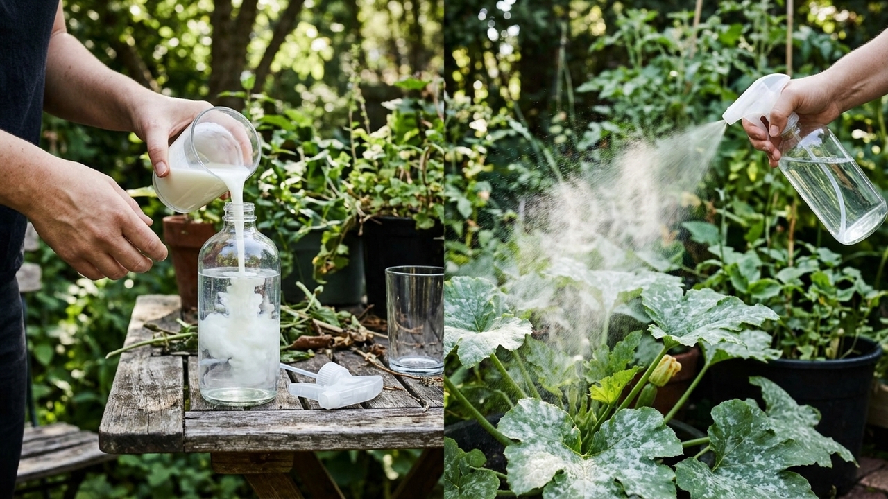 A bebida comum de geladeira que borrifada na dose certa na planta cria um escudo biológico de lactobacilos contra o mofo