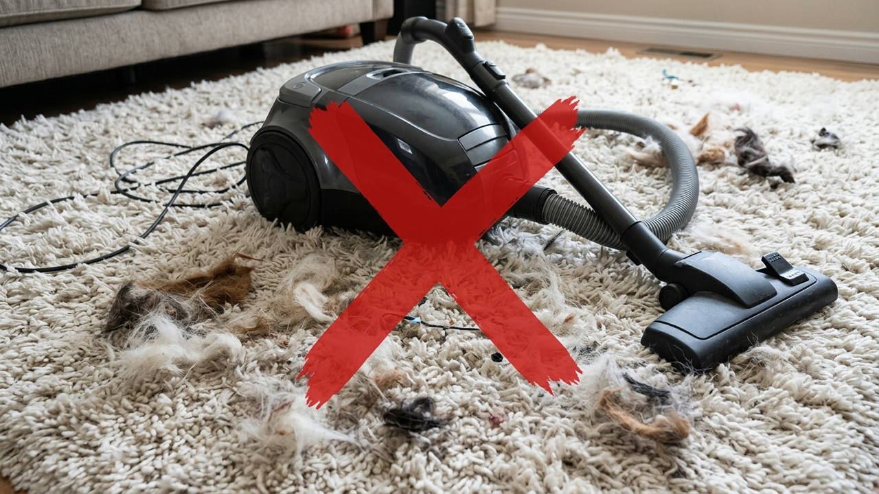 Esqueça o aspirador de pó: o método simples de um minuto para retirar todos os pelos de pets do tapete sem esforço