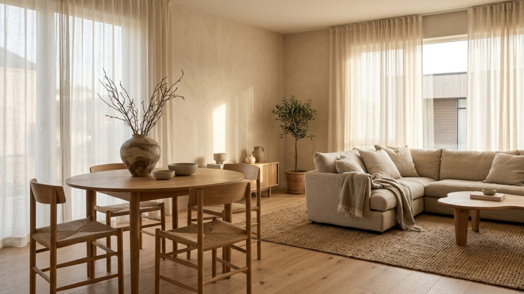 Estilo Warm Minimalism: como manter a casa minimalista e funcional usando texturas quentes e aconchegantes sem frieza