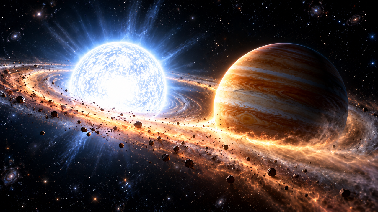 Astrônomos descobrem planeta que pode ter se formado dos restos carbonizados de sua própria estrela morta e revelam pela primeira vez um dos cenários mais extremos do Universo