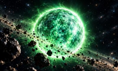 Astrônomos identificam uma estrela anã branca que parece verde aos olhos humanos e descobrem o fenômeno químico por trás dessa cor incomum
