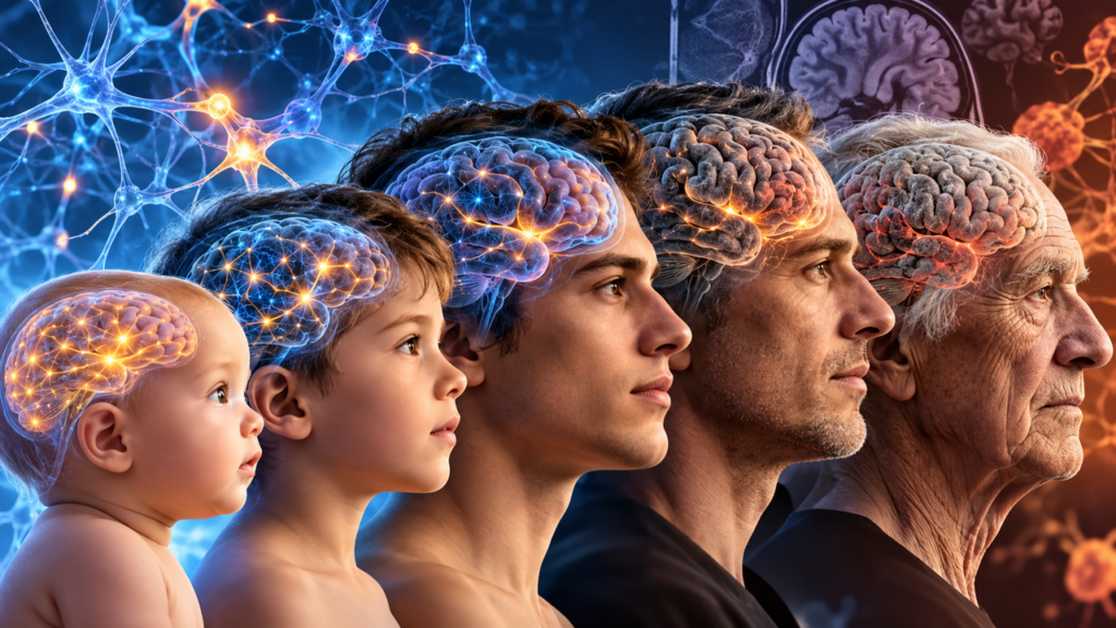 O cérebro humano muda de forma acelerada depois dos 60 anos, revela mapa inédito que acompanha células cerebrais ao longo de toda a vida
