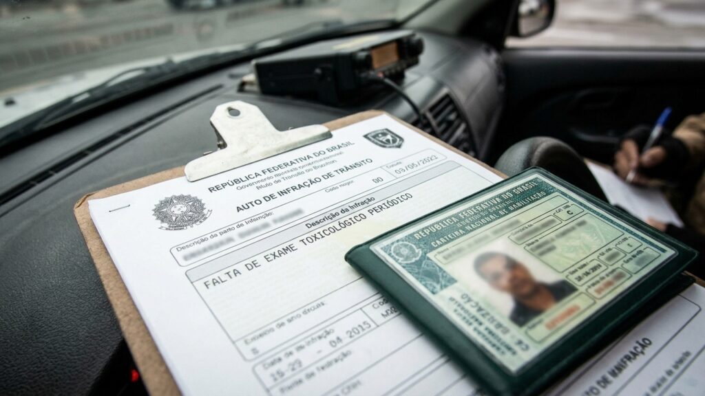 Motorista com carteira C roda com exame toxicológico vencido por meses, é parado em blitz e recebe multa gravíssima de R$ 1.467 reais