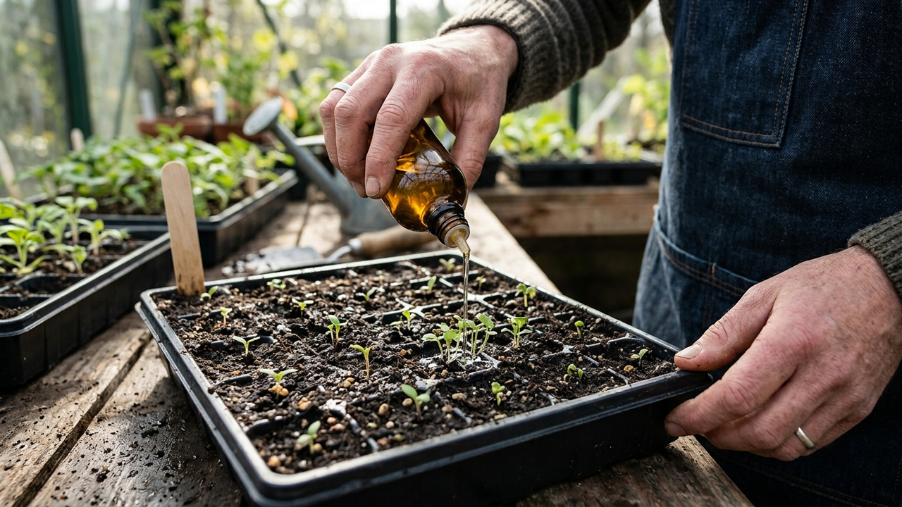 Extrato aquoso de gengibre-selvagem na terra: como a solução natural inibe e combate fungos causadores de tombamento em sementes