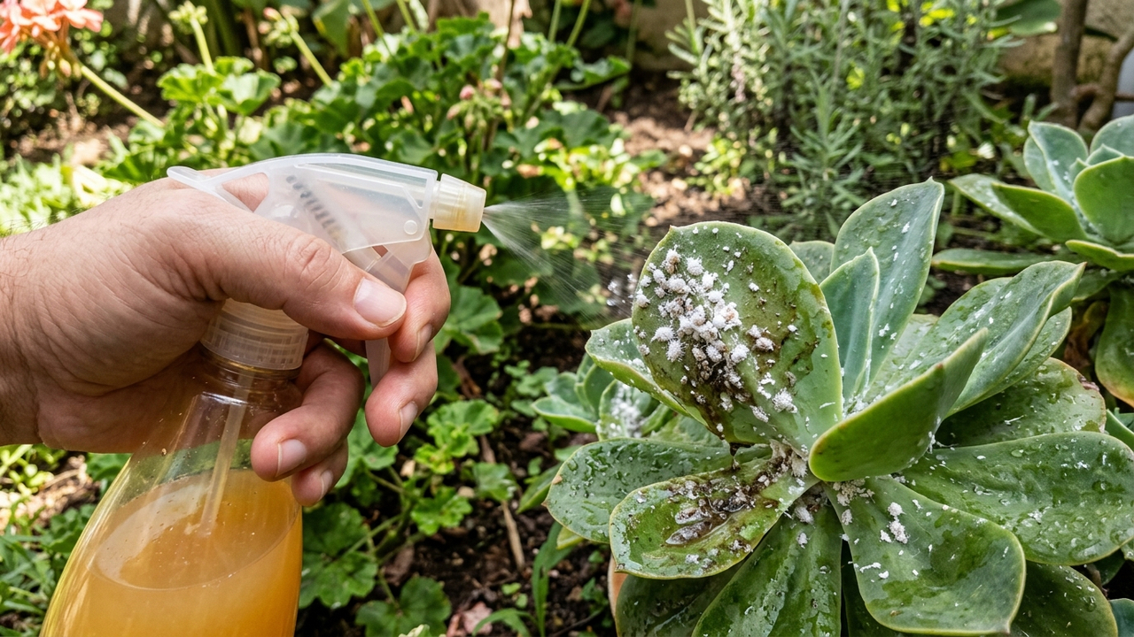 Borrifar extrato de casca de laranja com vinagre nas folhas: a solução caseira que dissolve o revestimento ceroso de cochonilhas