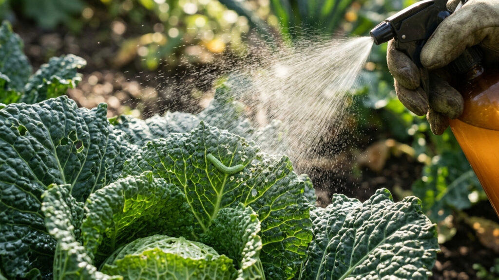 Extrato alcoólico de sementes de cinamomo na horta: para que serve a calda biológica que elimina lagartas em folhas de couve