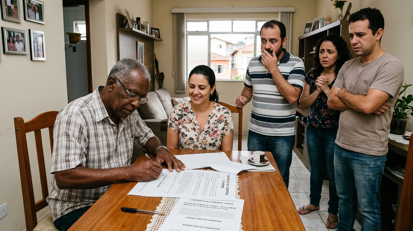 Pai vende a casa de R$ 567 mil para um dos filhos sem o consentimento dos outros, e a venda pode ser anulada