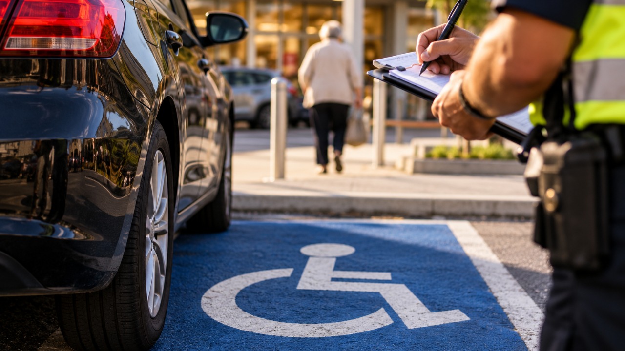 Dono de automóvel estaciona em uma vaga reservada para idosos porque pretende resolver um problema em poucos minutos, é surpreendido por um agente de trânsito e descobre que ocupar o espaço sem credencial pode gerar multa de R$ 293,47 e 7 pontos na CNH