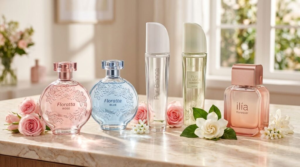 5 perfumes florais baratinhos que exalam delicadeza, deixam um rastro de elegância por onde você passa e ajudam a ficar cheirosa o dia todo