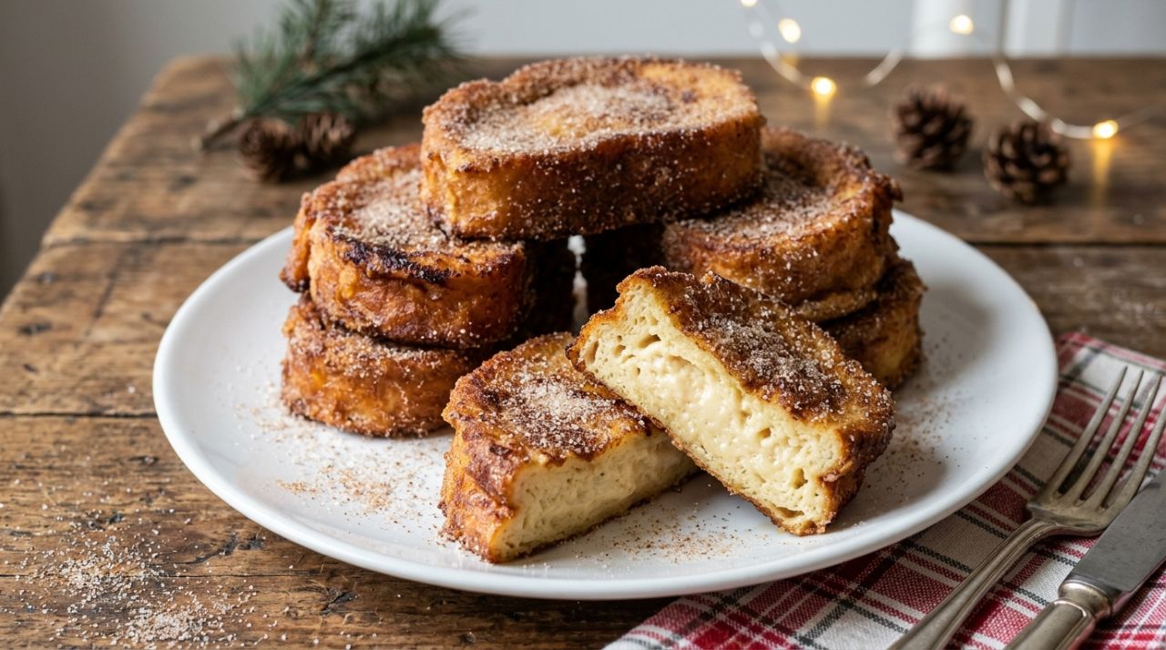 Chefs de cozinha explicam: para a rabanada de Natal ficar dourada por fora e macia por dentro, não deixe o pão mergulhado no leite por muito tempo, mas umedeça sem encharcar