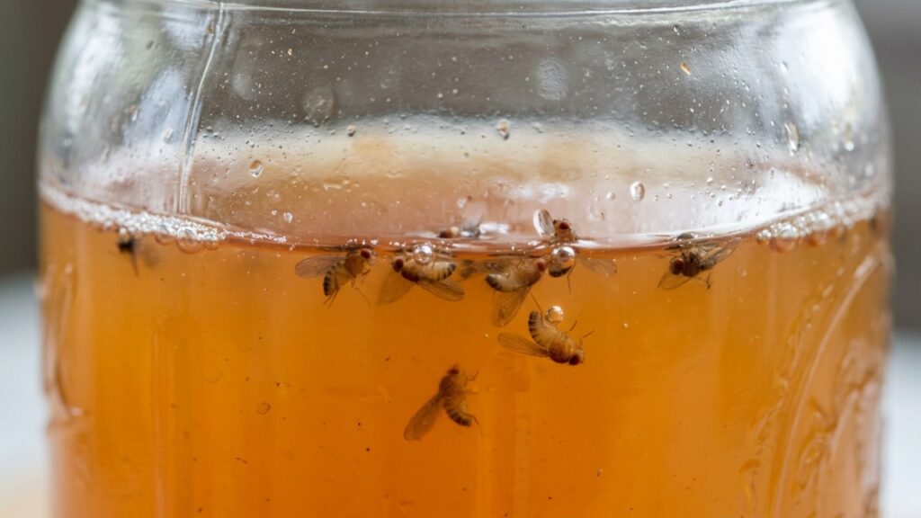 Colocar vinagre de maçã com uma gota de detergente em um pote: para que serve e como a armadilha caseira ajuda a reduzir as mosquinhas de fruta na cozinha