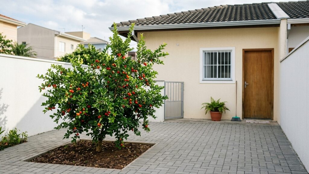 Árvores frutíferas para quintais pequenos sem danificar o piso