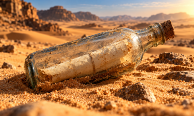 Uma garrafa encontrada no deserto após quase 50 anos escondia um bilhete de 1977 que levou exploradores a uma família que nunca imaginou reencontrar essa parte da história