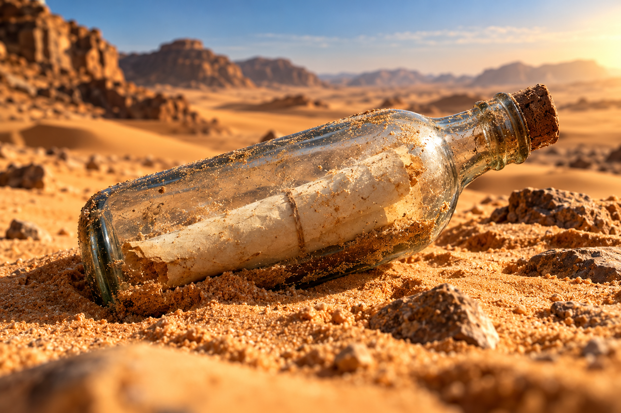 Uma garrafa encontrada no deserto após quase 50 anos escondia um bilhete de 1977 que levou exploradores a uma família que nunca imaginou reencontrar essa parte da história