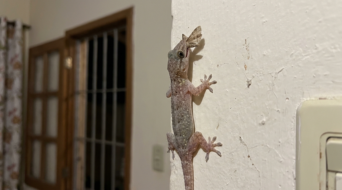 Muita gente mata a lacraia ou a lagartixa por medo, sem saber que ela faz um controle de pragas dentro de casa